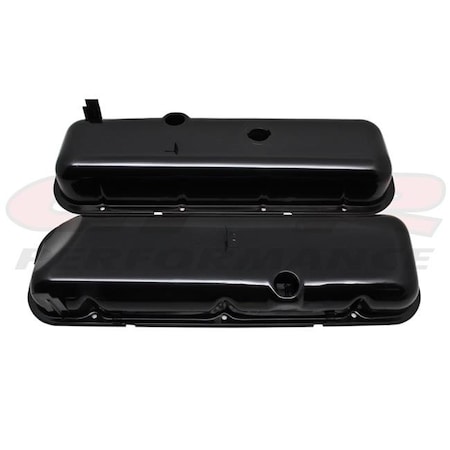 Cfr Performance CFR HZ-9504-T-PBK 1965-72 Chevy Big Block 396-427-454 Tall OEM Style-Recessed Corner Steel Valve Covers - Black HZ-9504-T-PBK